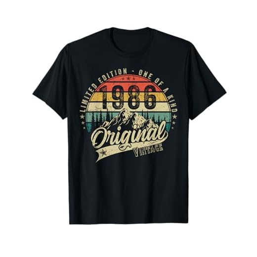Regalo vintage de cumpleaños retro para hombres y mujeres de 1986 Camiseta