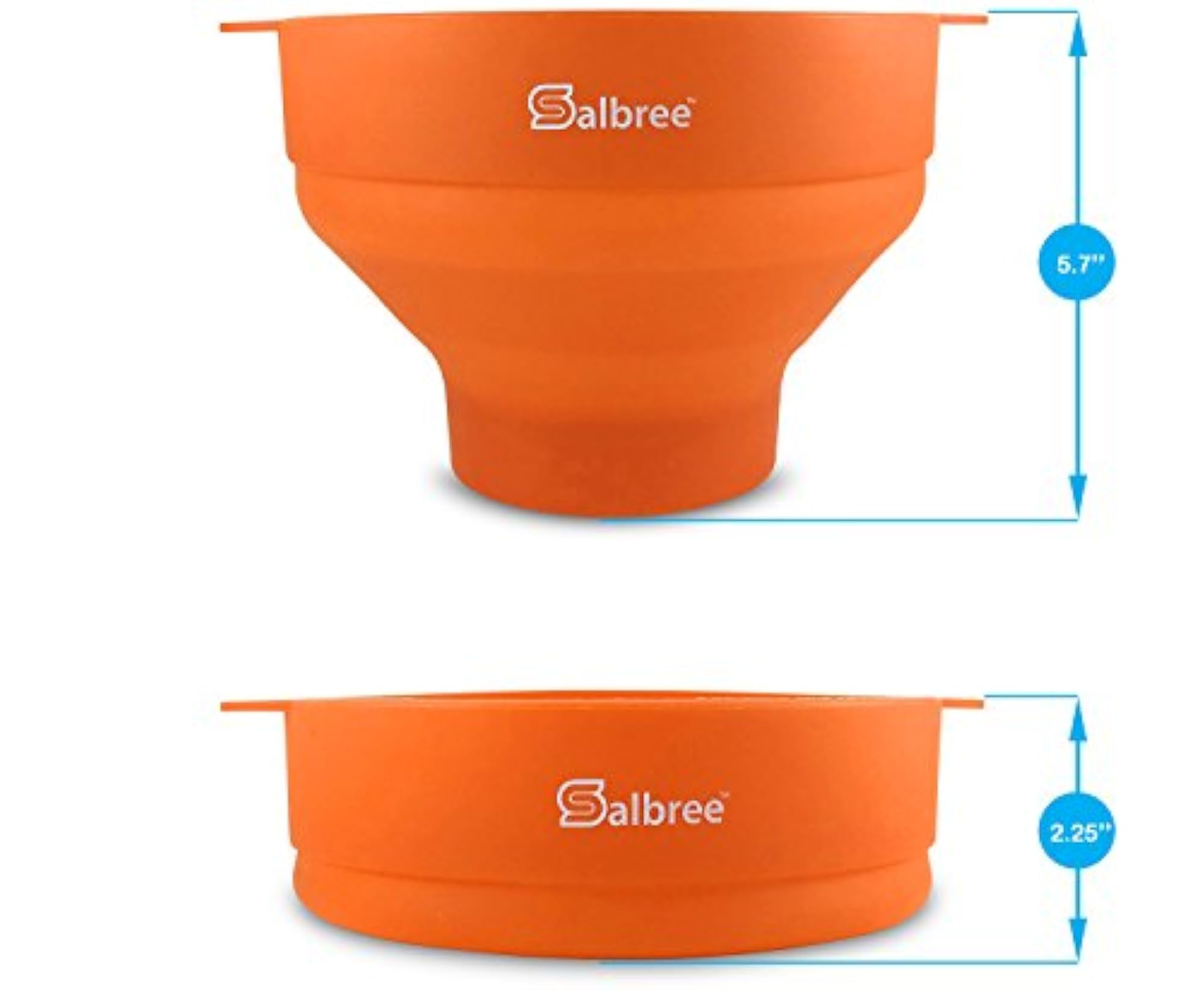 The Original Microwave Popcorn Popper, Silicone Popcorn Maker, Collapsible Bowl BPA Free (Orange)