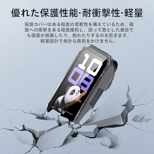 Image of For Huawei Band 10 /9 /8 Protective Case, Lightweight, PC + Tempered Glass Cover, 9H Hardness, Easy Installation, All-in-One Protection, Scratch Resistant, Shock Resistant, HD High Transmittance