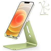 OMOTON Adjustable Cell Phone Stand, C2 Aluminum Desktop Phone Holder Dock Compatible with iPhone 15 14 13 Xs XR 8 Plus 7 6, Samsung Galaxy, Google Pixel, Android Phones