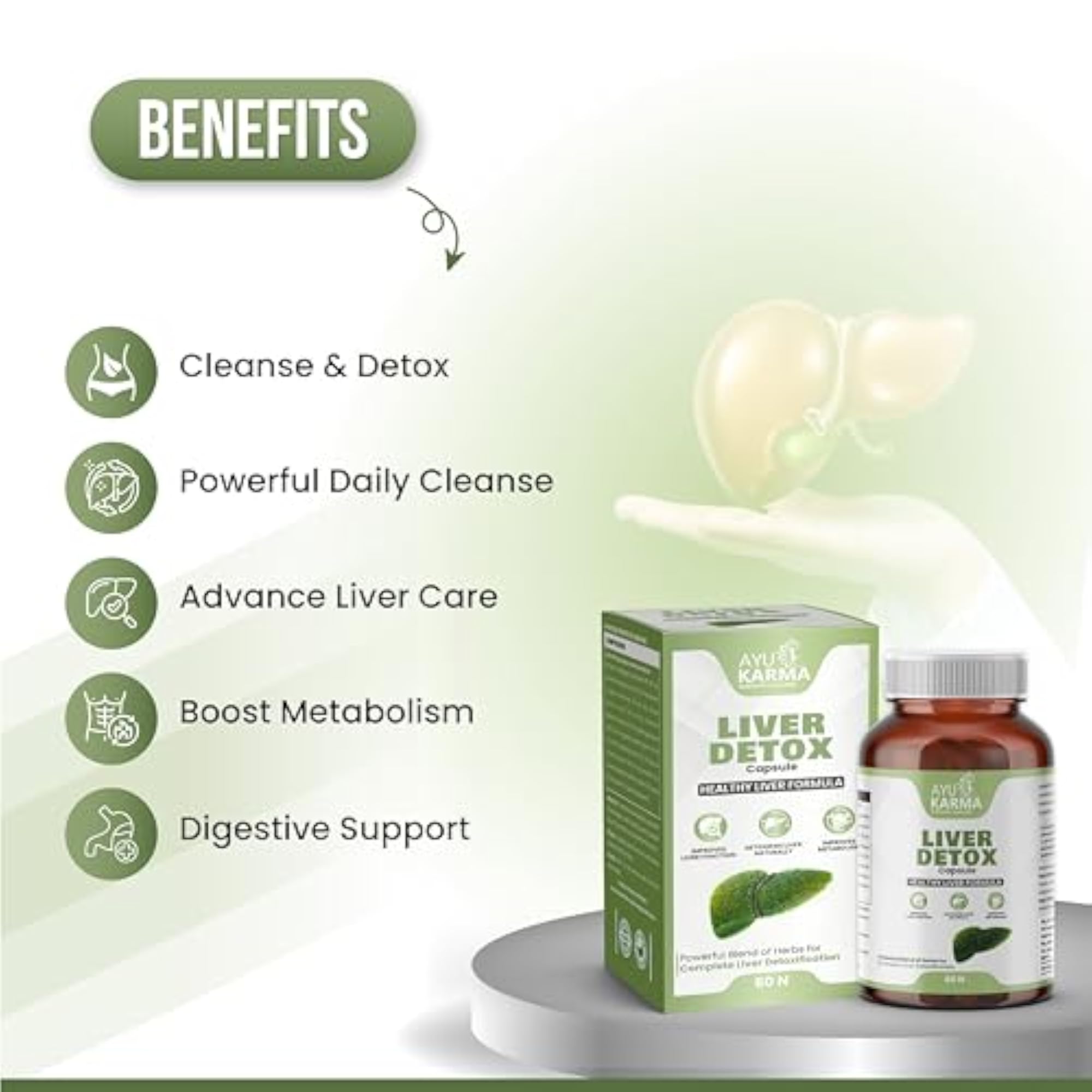 Ayukarma Ayurveda Liver Detox Capsule, 60 Capsules