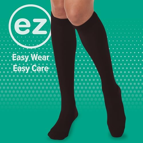 Image of Juzo Naturally Sheer 2100 Knee-High 15-20mmHg Closed Toe Compression Stocking, Regular