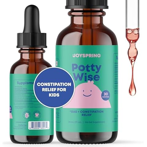 JoySpring Potty Wise Consitpation Relief for Kids for Happy Comfortable Kids - Natural Constipation Relief for Kids - Gentle Herbal Laxatives for Constipation - Vegan, Gluten-Free, Sugar-Free Cover