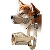 ETLIFE 犬 口輪 中型犬 小型犬 【獣医師監修 優しく包む口輪】 メッシュ生地 噛みつき防止 犬用口輪 犬用マズル 犬の口輪 犬のマズル マズル マズルガード マズルカバー (Sサイズ)
