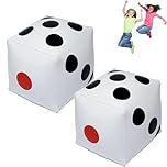 FYKZQWDS 2Pcs Giant Inflatable Dice, 30cm x 30cm, Polyvinyl Chloride, Hexahedron, Suitable for Beach, Garden, Parties, Swimming Pool, Classroom, Outdoors, Home Game, Group Games, Group Activity