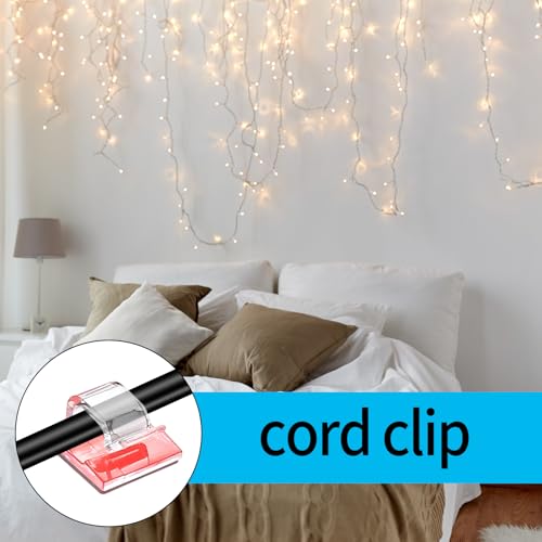 105 piezas de clips autoadhesivos para cables, sujetadores de cables adhesivos negros para gestión de cables en pared y debajo de escritorio, clips para cables Ethernet y TV miniatura 7