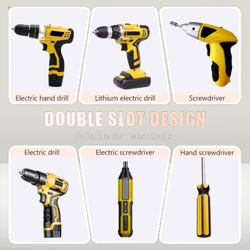 Miniatura 5 de Juego de brocas de destornillador magnético, juego de destornilladores eléctricos magnéticos antideslizantes universales, fuerte durabilidad