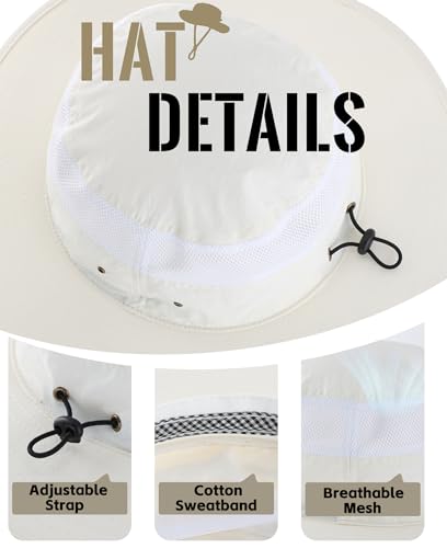 Image of Home Prefer UPF 50+ Men's Sun Hat Wide Brim Bucket Hat UV Protection Hat for Mens Womens Beach Safari Gardening Golf Fishing