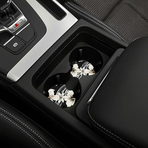 Portavasos para carro, 2 piezas, negro y blanco miniatura 6