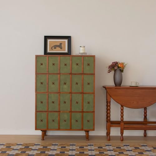 6 Drawer Chest for Bedroom with Drawer Organizers Wide Wooden Dresser for Living Room Closet Hallway Bedroom Storage Cabinet with Drawers Rattan Dresser Storage Tower - Image 8