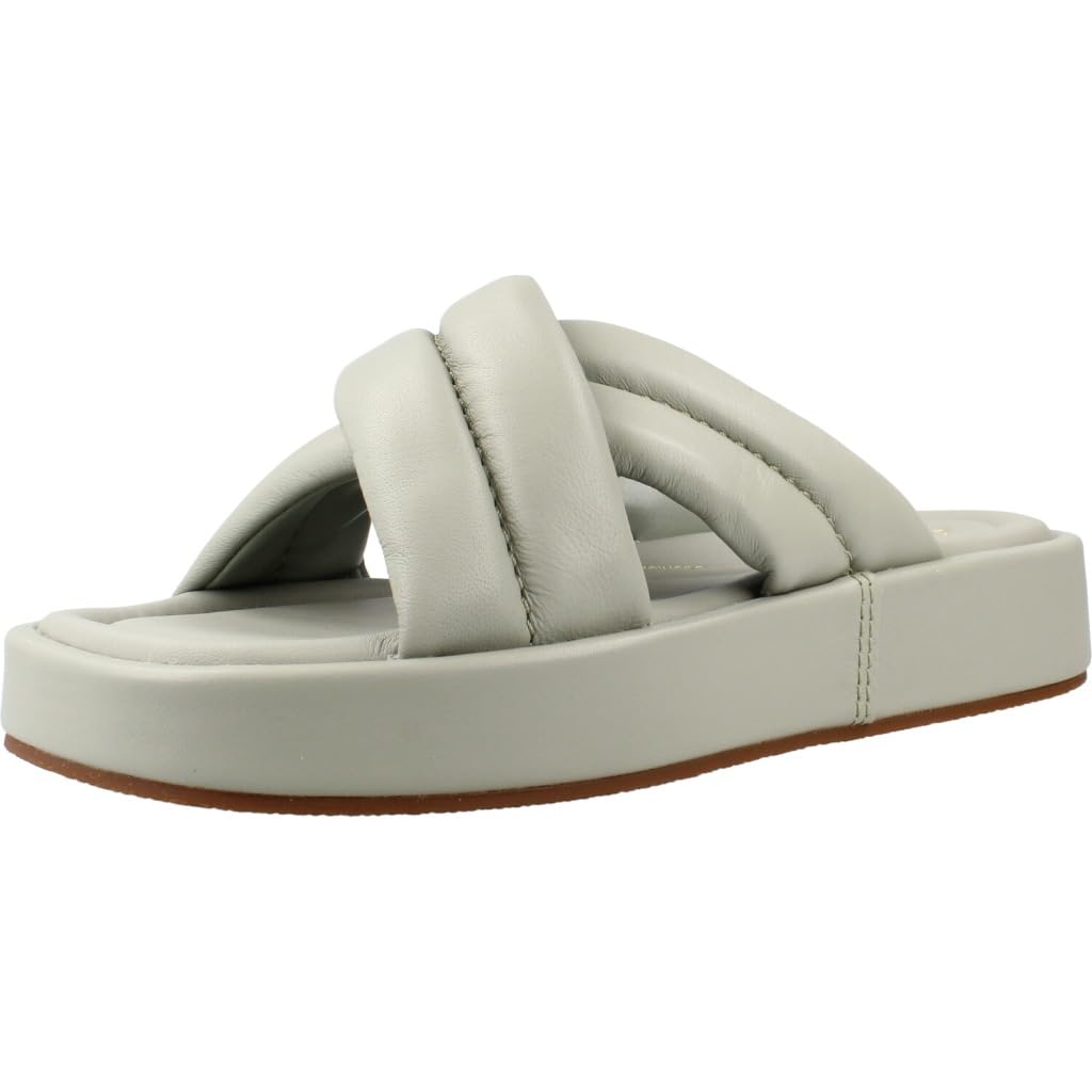 Clarks Alda Glide Womens Light Green Lea, 6