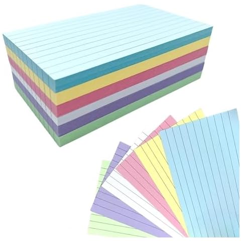 300Pcs Assorted Colour Revision Flash Cards Cover