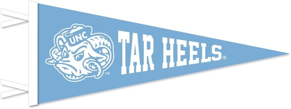 North Carolina Tar Heels Wool Felt Pennant - 9" x 24"