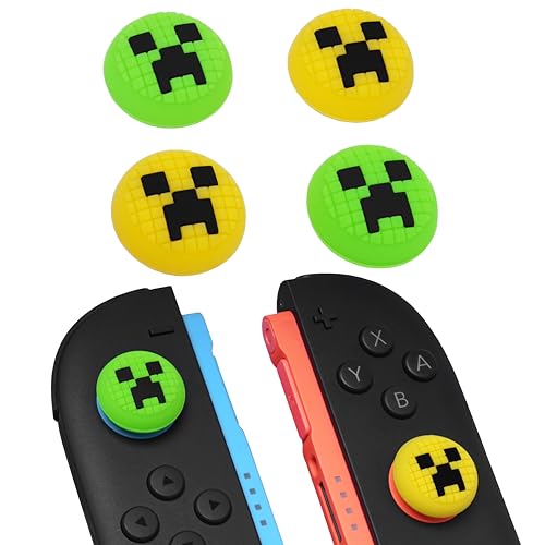 TIKOdirect Thumb Grip Caps for Nintendo Switch 2 / Switch 2 Pro Controller, 4PCS Kawaii Cute Joystick Cap Grip Soft Silicone Joycon Button Cover Switch 2 Accessories, Green