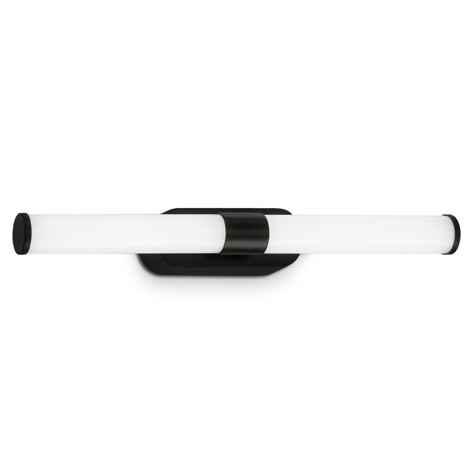 BRILONER - Lampe LED pour miroir de salle de bain, Lampe miroir de salle de bain, Applique murale, IP44, couleur de lumière blanc neutre, 7W, noir, 40 cm