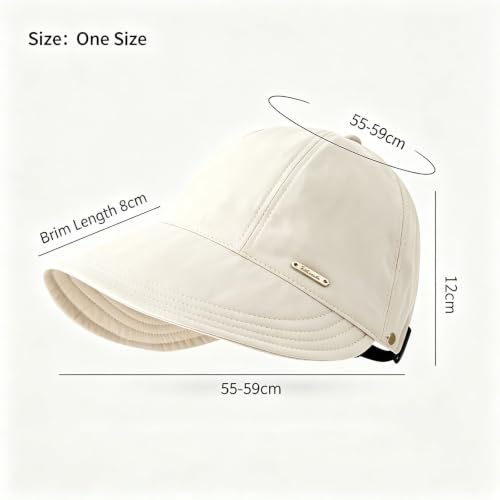 Wide Brim Sun Visors Hats for Women UPF 50+ Sun Hat for Beach Travel Beige - image 3