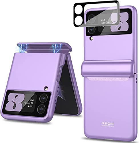 Coque Samsung Galaxy Z Flip 3 avec protection charnière et écran PC rigide violet