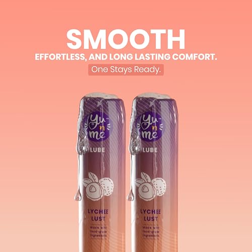 Image of Yu n Me Aloe-Based Lychee Massage Gel | 100g | Long-Lasting Smooth Glide Formula | Edible-Grade Flavour | pH Balanced | Dermatologically Tested | Lychee Flavour | Personal Care | Pack Of 2