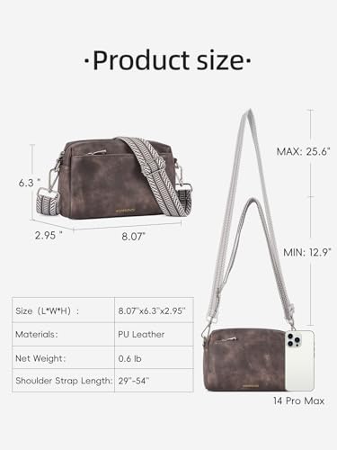 WESTBRONCO Small Crossbody Bags for Women, Shoulder Handbags, Satchel Purse with Adjustable Strap3