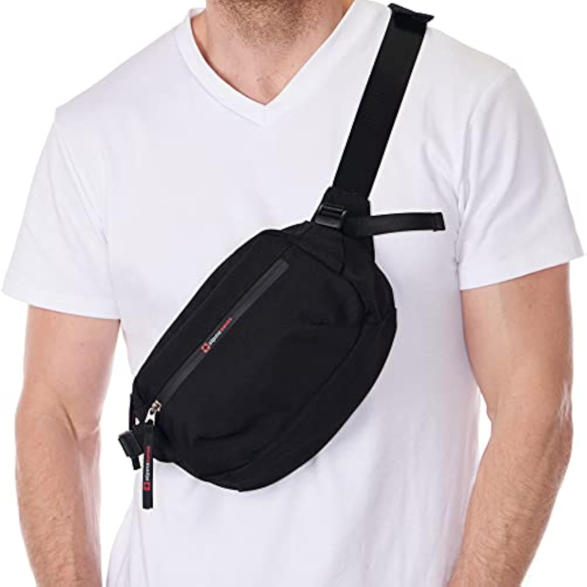 Fanny Pack Adjustable Waist Bag, Black