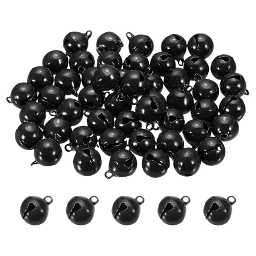 PATIKIL Grelots 14mm noir (50pcs) décoration Noël DIY