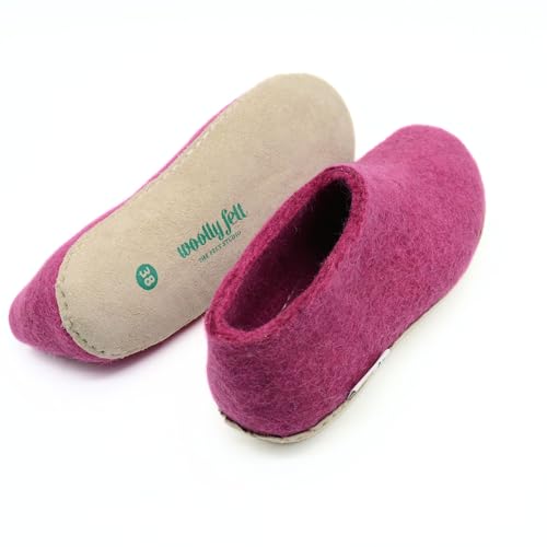 Pink Shoes, Handmade Pure Wool Slip On Shoes, Indoor Shoes2