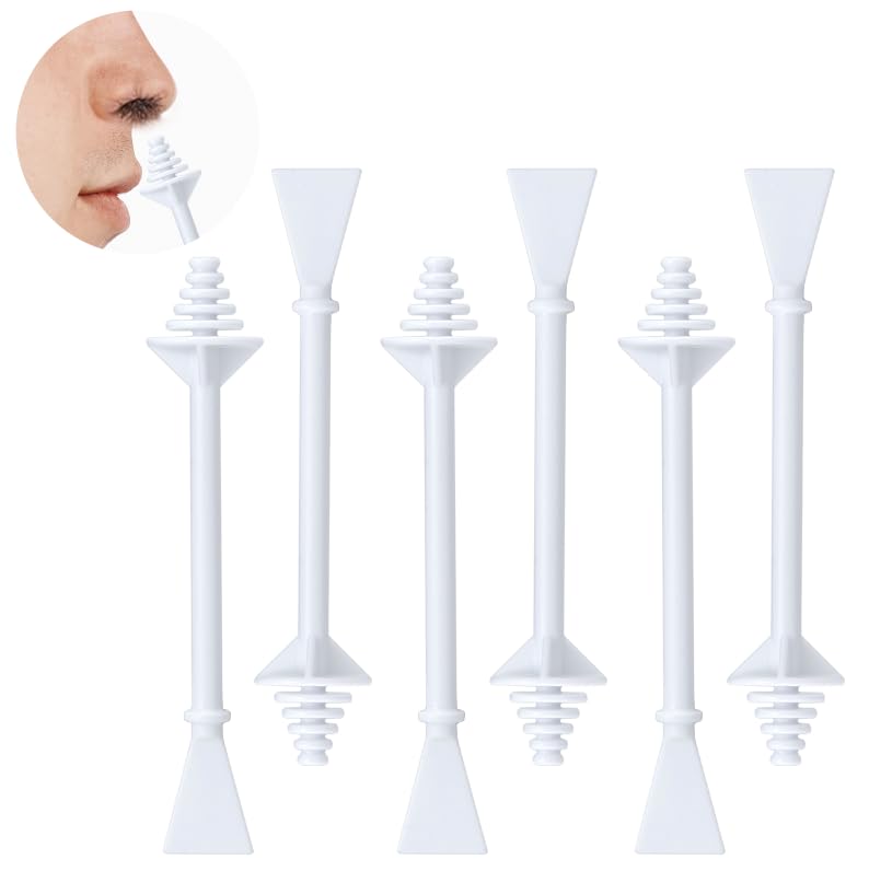 SUERBEATY 60 Pcs Nose Wax Sticks Hair Wax Applicator with Disposable Spatulas for Nostril Cleaning Ear Face Hair Removal for Men Women Painless