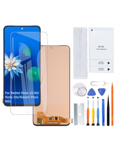 H&LYCYJ Pantalla de visualización para Redmi Note 10 4G/Note 10s/Xiaomi Poco M5s TFT M2101K7AI M2101K7BI M2101K7BNY LCD Pantalla de repuesto con kit