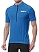 Spotti Men's Basic Short Sleeve Cycling Jersey - Bike Biking Shirt (Blue, Large)