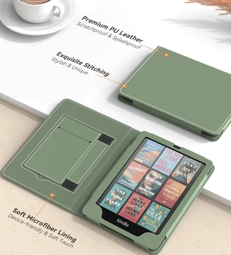 Image of MoKo Magnetic Case for 7 inch /6.8 inch Kindle Paperwhite 12th /11th Gen, Celadon