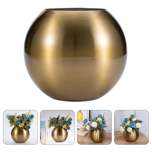 Jarrón decoración creativa dorado para flores secas y centro de mesa DIY 8
