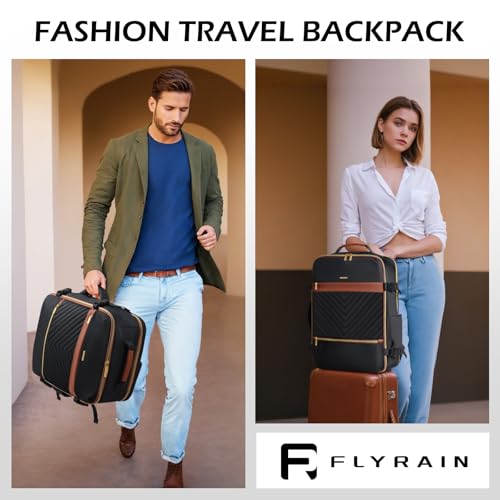 Large Travel Backpack 40L Flight Approved Anti-Theft Daypack for Women men Airplanes Personal Item Weekender College 17.3 Inch Laptop Backpacks4