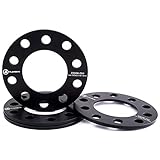 VLAOSCHI Black 5x5 5x120 5x127 Wheel Spacers 1/4 Inch (6mm) Compatible with Jeep B-M-W 5 Lug for 2007-2022 Wrangler | 1999-2022 Grand Cherokee | 2011-2022 Durango | E28 E32 E36 E46 E60 - Pack of 4