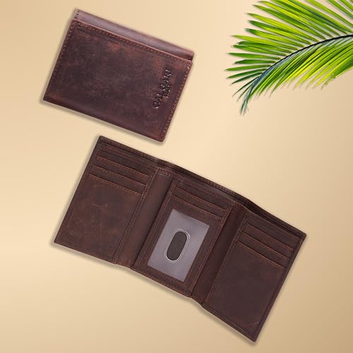 Image of CALGARI Italian Luxury Leather Wallets For Men | Trifold