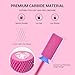 MelodySusie Large Barrel 3/32'' Tungsten Carbide Nail Drill Bit, Crystal Top Pink Heart Shape, Fast Remove Acrylic Gel, Cuticle Gel Polishing for Manicure Pedicure, Pink Blossom, Series Bit-S, Medium