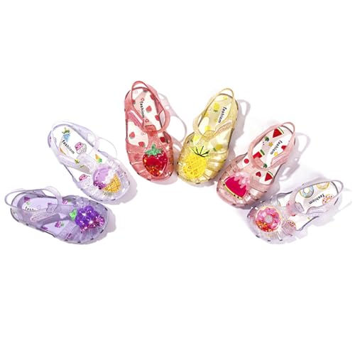 SywzX&xfybz Girls Jelly Sandals Girls Dress Shoes Princess Sandals Water Beach Flat Sandals4