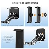 Lucrave Tablet Wall Mount Holder, Aluminium Extendable iPad Wall Holder, with 360°Rotating Base Adjustable Foldable for iPad Pro Air Mini, Samsung Galaxy Tab, All 4.7-13" Phones and Tablets - Image 5