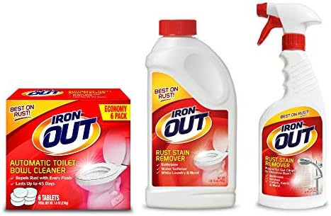 Rust Stain Remover Automatic Toilet Bowl Cleaner Tablets, Powerful Gel Spray and Powder