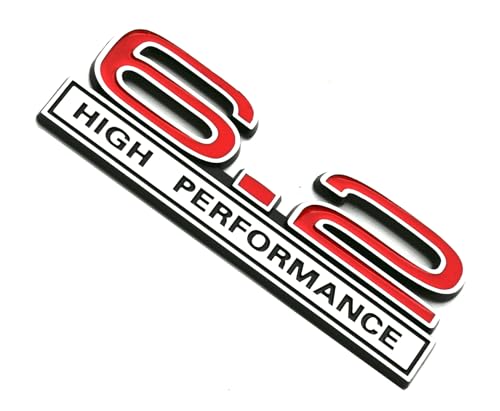 Image of 2pcs 6.2 Liter High Performance Engine Emblems Badge 3D Decals Stickers Cars Trucks (Chrome Red)