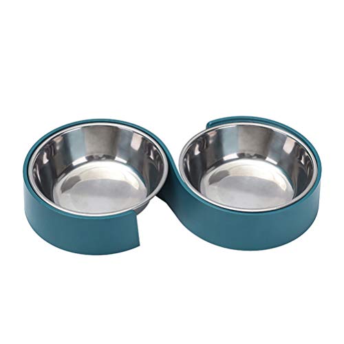 Tigela de design minimalista em forma de S para animais de estimação tigela anti-tombamento para cãe