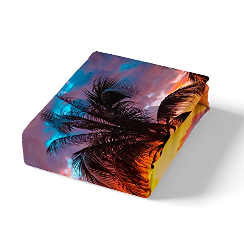 Feelyou SX20047ZSJ2 FULL Women Ocean Beach Duvet Cover For Kids Adults Girls Chic Sea Sunset Scenery Comforter Cover Tropical Palm Tree Bedding Set Hawaiian Holiday Bedspread Cover Room Decor Full Size Bedclothes thumb #2