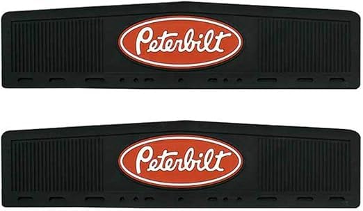 Peterbilt Quarter Fender Mudflaps Black Heavy-Duty Set of 2