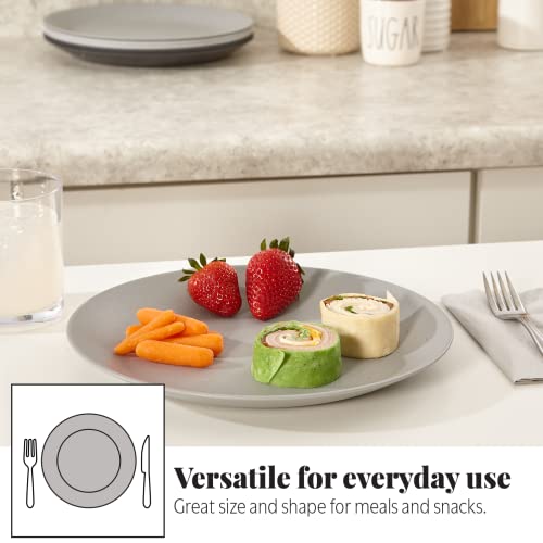 Us Acrylic Everest Ultra-Durable Plastic 10 Inch Dinner Plates In Grey Stone | Set Of 6 Reusable, Bpa-Free, Made In The Usa, Dishwasher Safe Dinnerware #TOP3