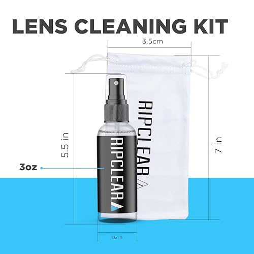 RIPCLEAR Sunglass Cleaning Kit With Ultra Soft Glasses Bag │1 Spray Bottle With Microfiber Glasses Bag Holder - Specailly Designed For Cleaning Polarized, Tinted, and All Sunglass Lens2