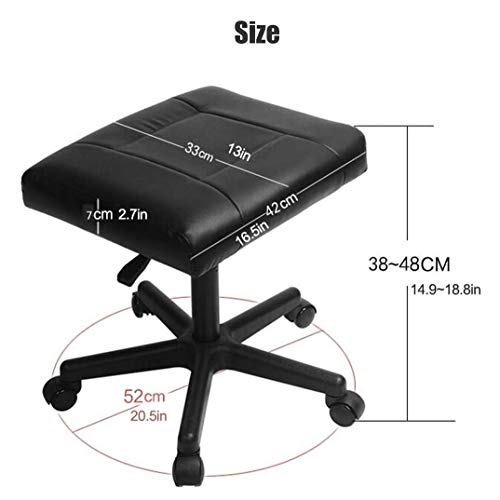 Verstellbare Fußstütze - 360° schwenkbar & höhenverstellbare Beinstütze, ergonomische Unterstützung für Büro- und Gaming-Stühle, Computer-Workstations