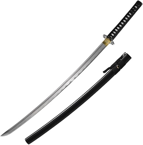 Miniatura 4 de YONG XIN SWORD-Samurai Katana Sword, Japanese Handmade, Practical, Damascus10601095 Carbon Steel, TemperedClay Tempered, Full Tang, Sharp, Scabbard