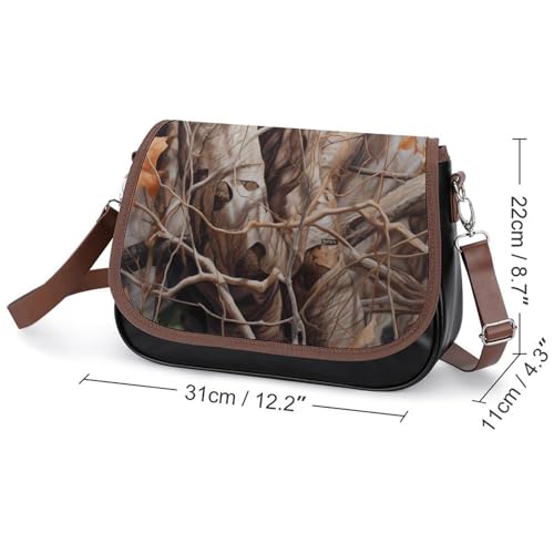 Camouflage Branches Crossbody Bag Anti-Theft Side Shoulder Bags Adjustable Leather Messenger Bag Unisex2