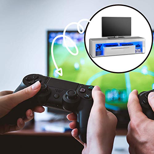 Stella Trading, GOAL basso per TV in bianco lucido...