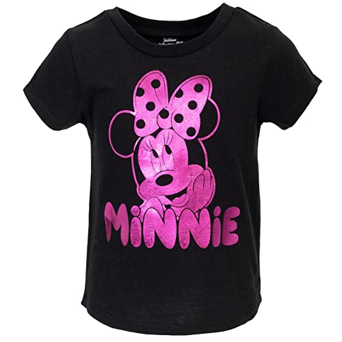 Disney Minnie Mouse Girls Pullover Metallic T-Shirt Toddler to Big Kid