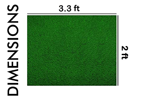 Image of Yellow Weaves 35 Mm Artificial Grass Carpet Rectangular Mat For Balcony,Lawn,Door(3.3 X 2 Feet),Green